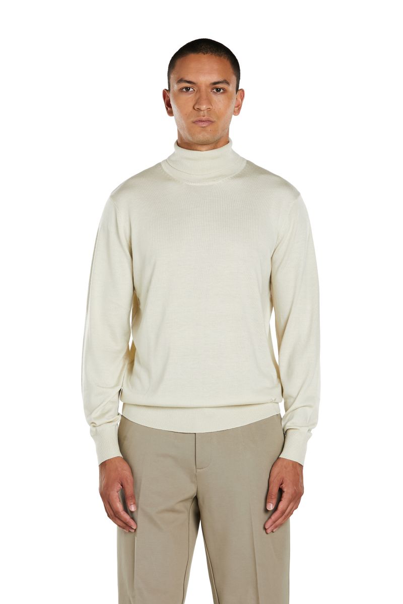 Maglione Basic Dolcevita in Lana Merinos