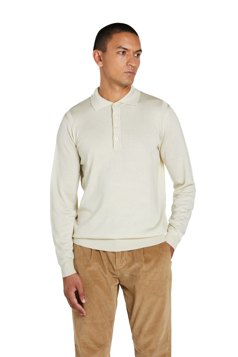 Maglione Polo in Misto Lana Merinos