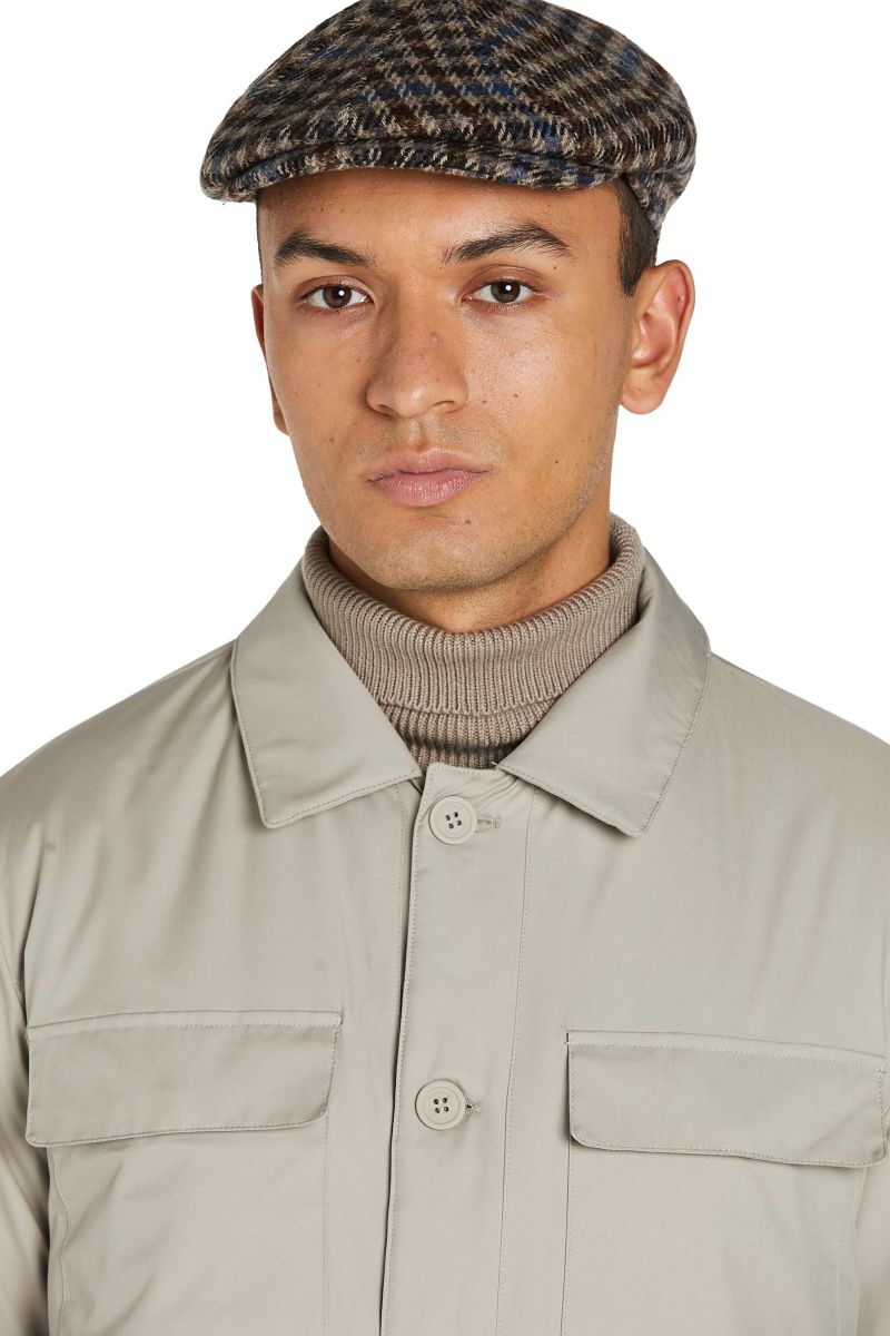 Coppola Uomo con Trama in Pied de Poule