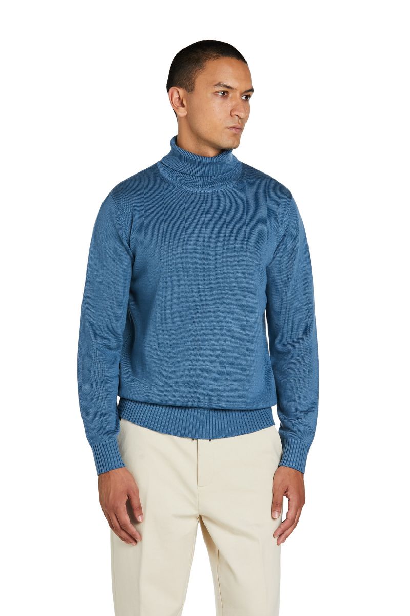 Maglione Dolcevita in misto lana merinos