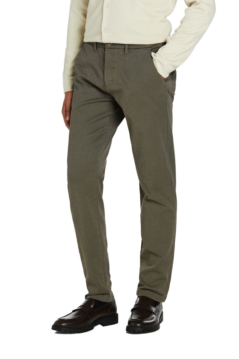 Pantaloni Chino con Drappeggio Laterale