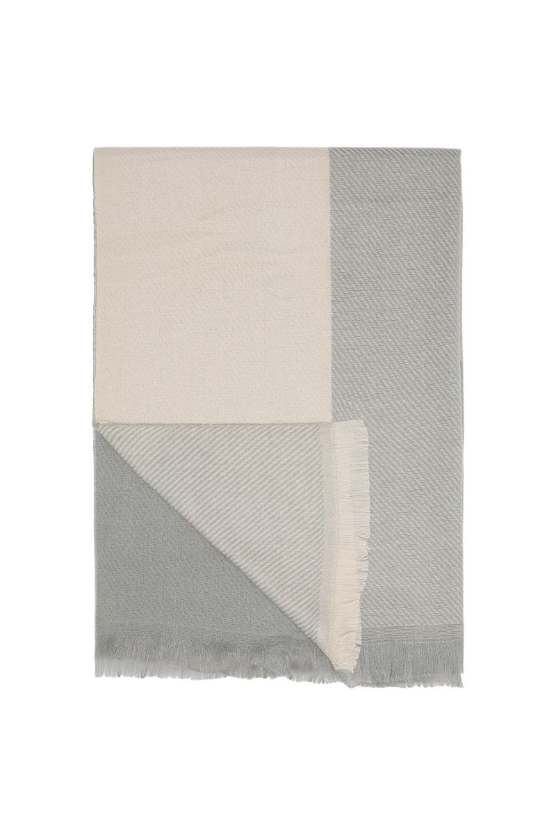 Sciarpa Uomo con Righe e Frange