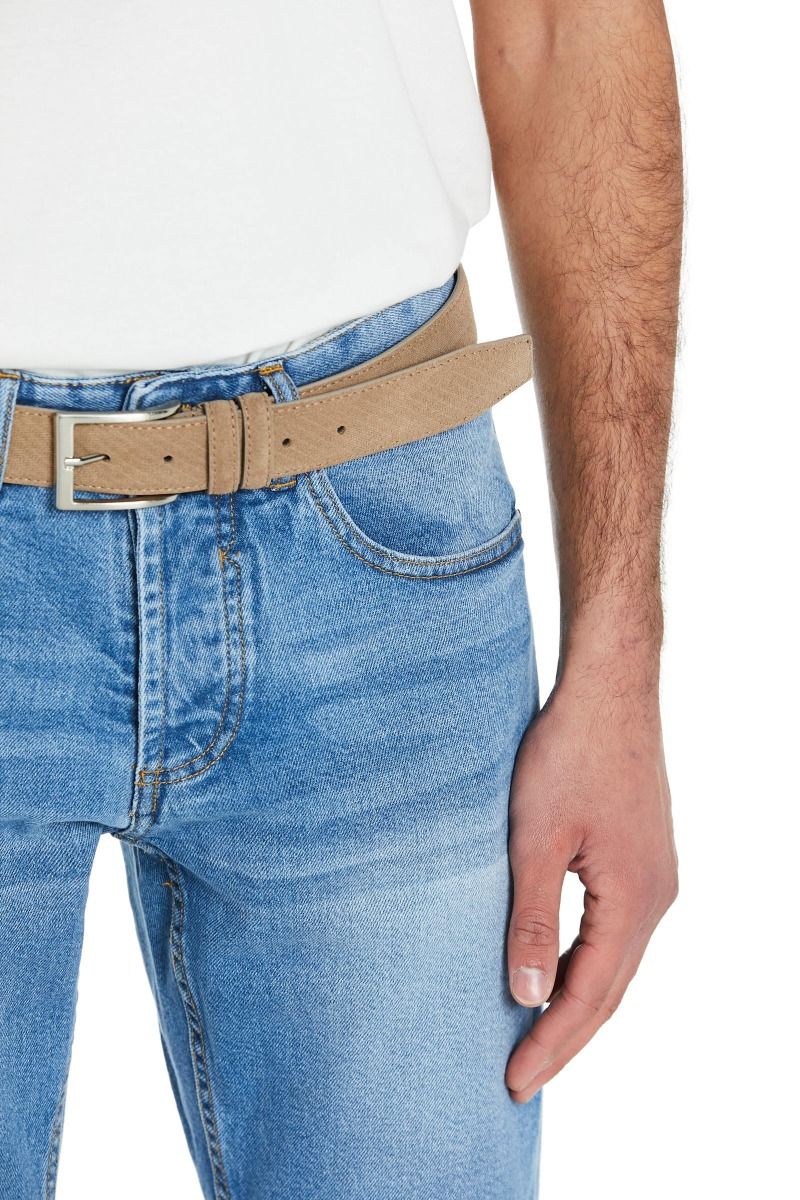 Cintura Uomo in Camoscio con Microtrama