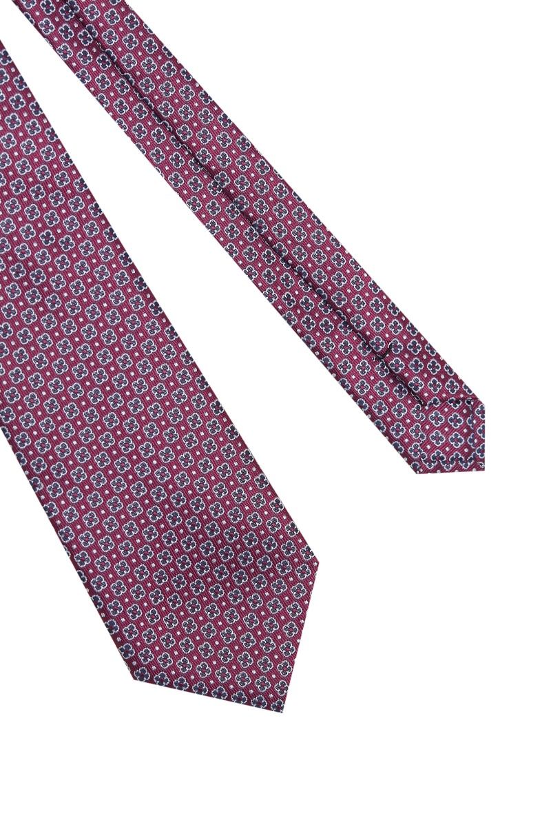 Cravatta rossa con fiori da uomo