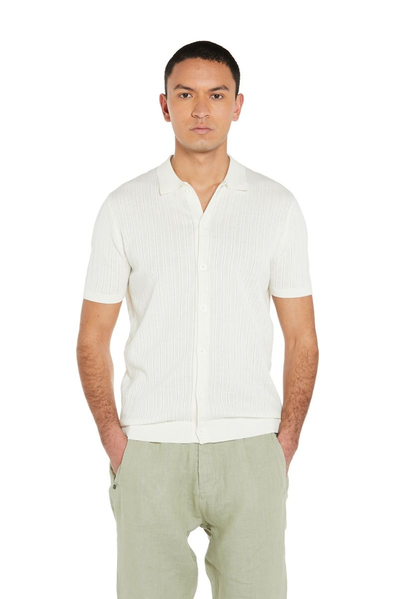 Polo Aperta in Cannetté con Collo Camicia