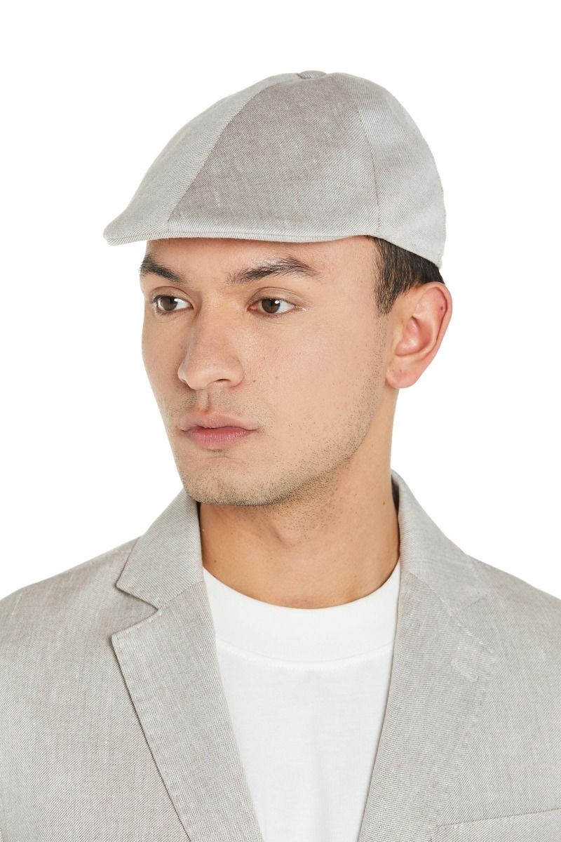 Coppola New Booster con Bottone Centrale in Tessuto Melange Marrone