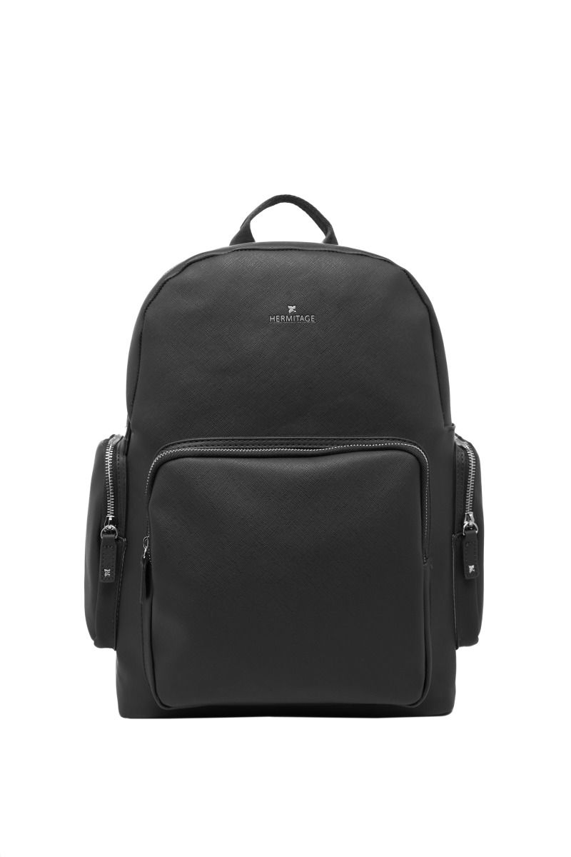 Zaino in Pelle Martellata e Saffiano con Tasche Multifunzionali