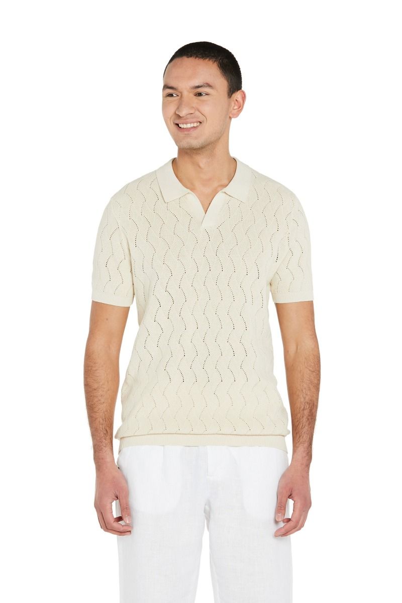 Polo Uomo Collo Aperto e Bordi a Contrasto