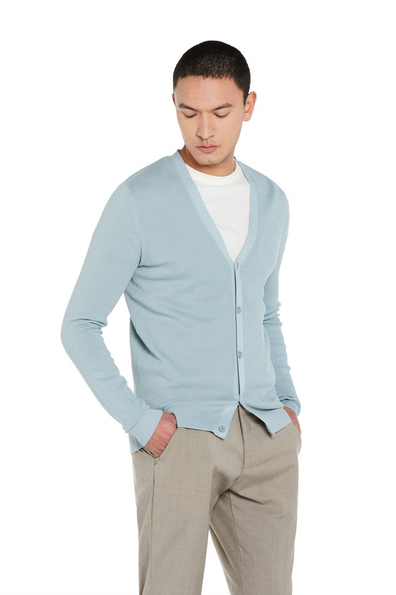 Cardigan Chicco di Riso a Manica Lunga con Chiusura