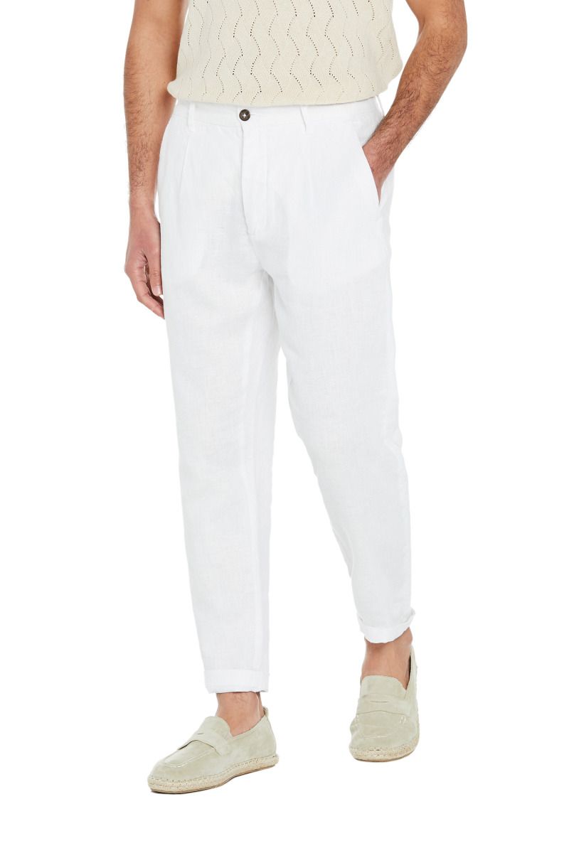 Pantalone in Lino con Pences e Tasche America
