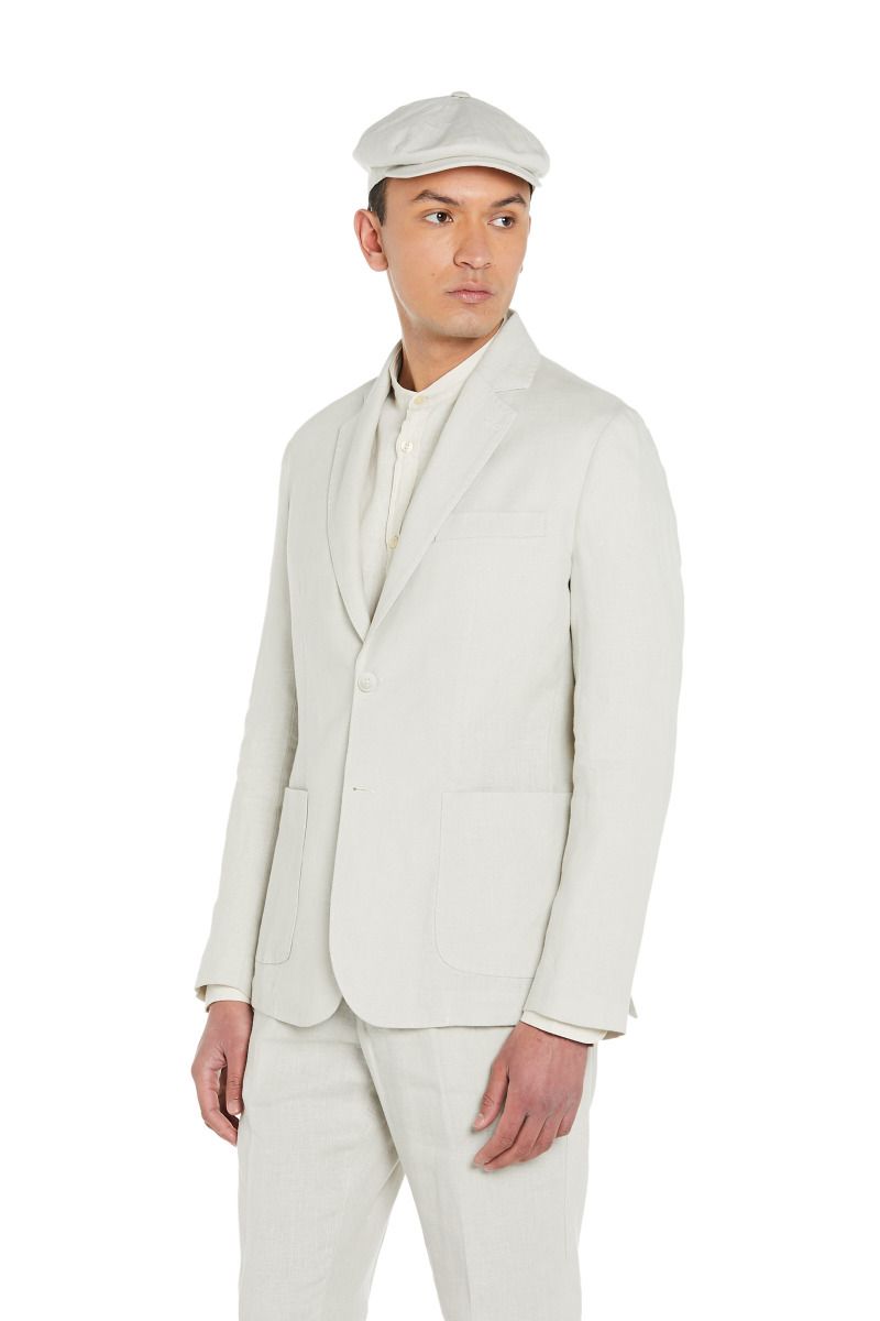 Giacca Uomo in Lino e Dettagli Sartoriali