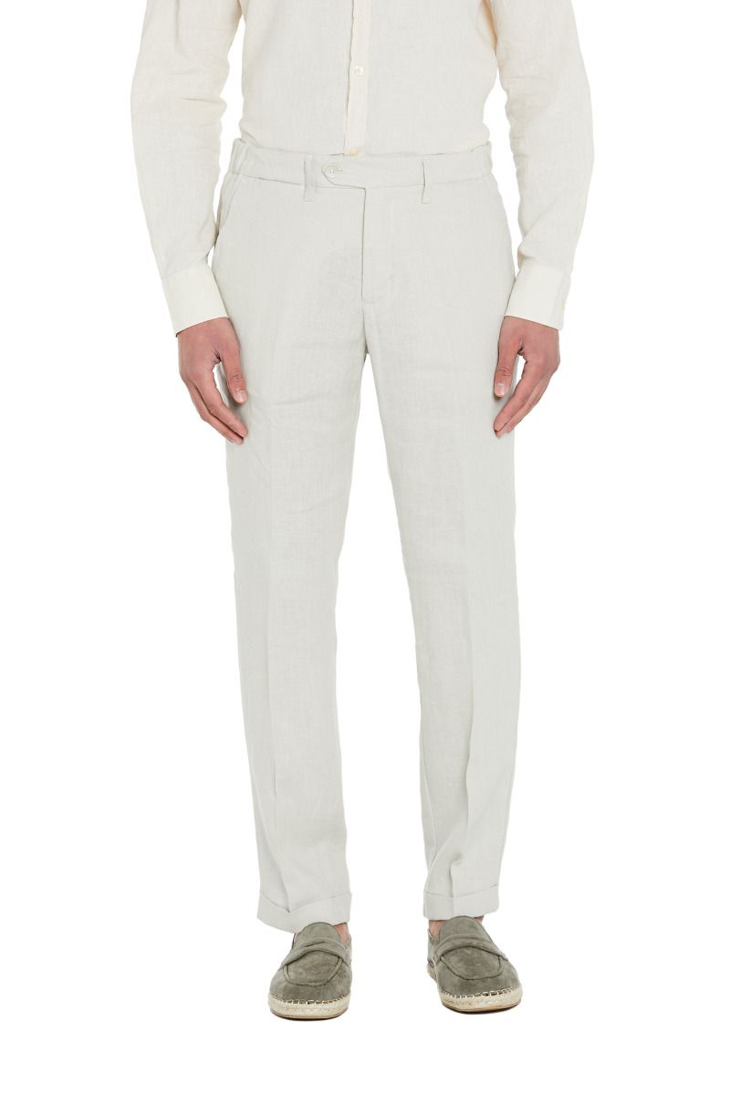 Pantalone Uomo 100% Lino con Pences