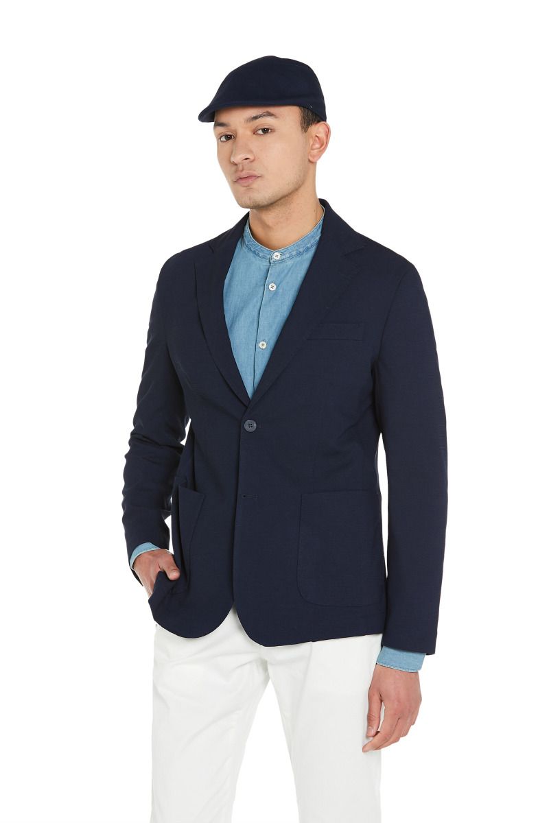 Giacca Uomo con Tessuto Puntinato